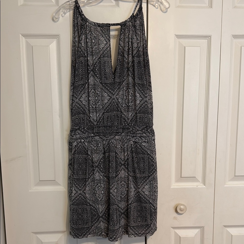 Black and White Patterned Dress